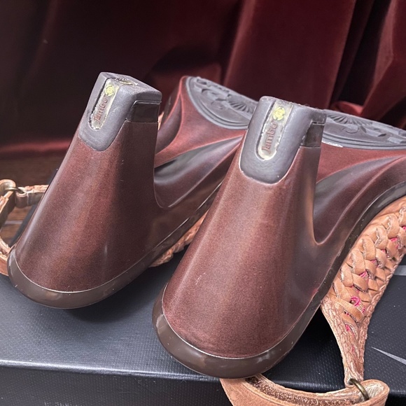 Jambu 'Sonya' Genuine Leather Slingback Open Toe Sandal - Brown/Pink - 7 - Picture 8 of 9